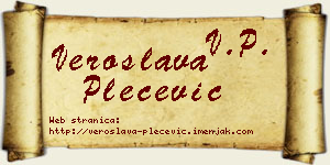 Veroslava Plećević vizit kartica
